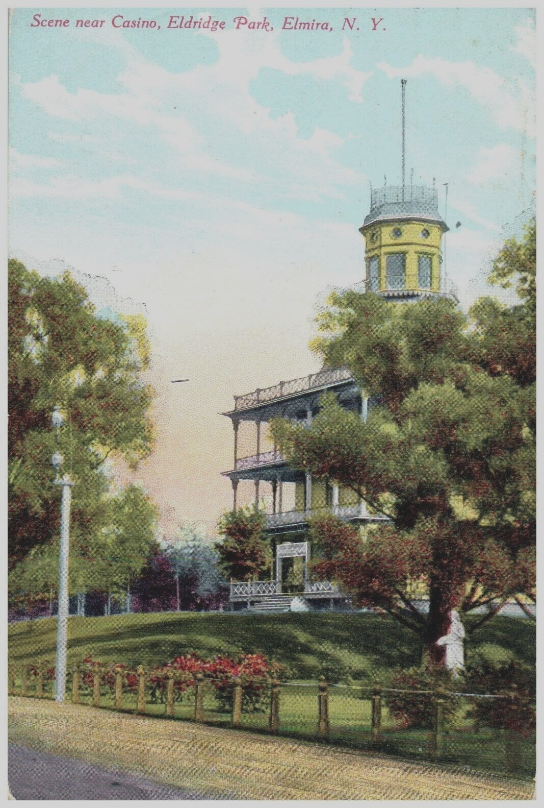 Vintage Postcard 1912 Casino, Eldridge Park, Elmira, New York (NY)