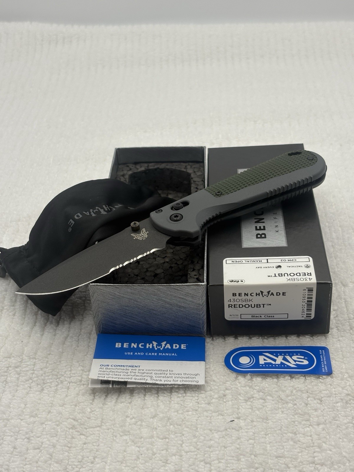 Benchmade 430SBK Redoubt  New In Box Made In USA