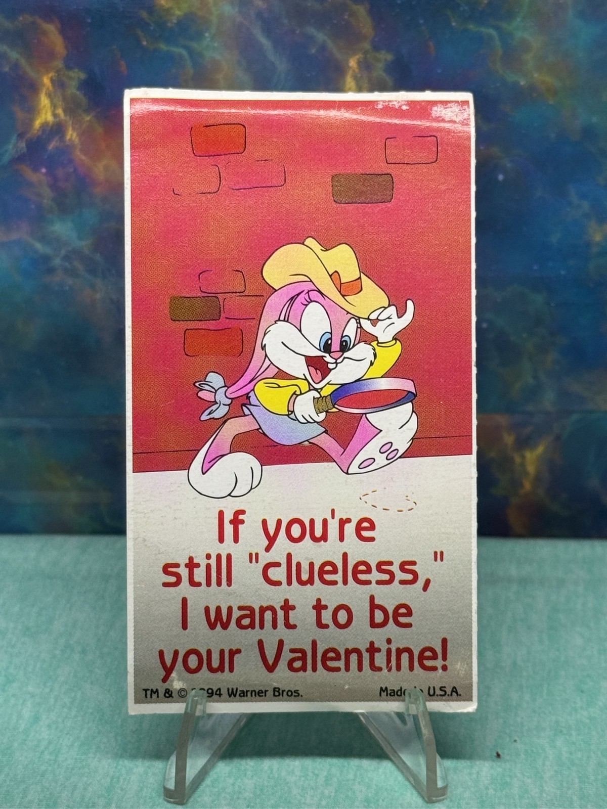 1994 Warner Bros Tiny Toon Adventures Babs Bunny Valentine Card Vintage