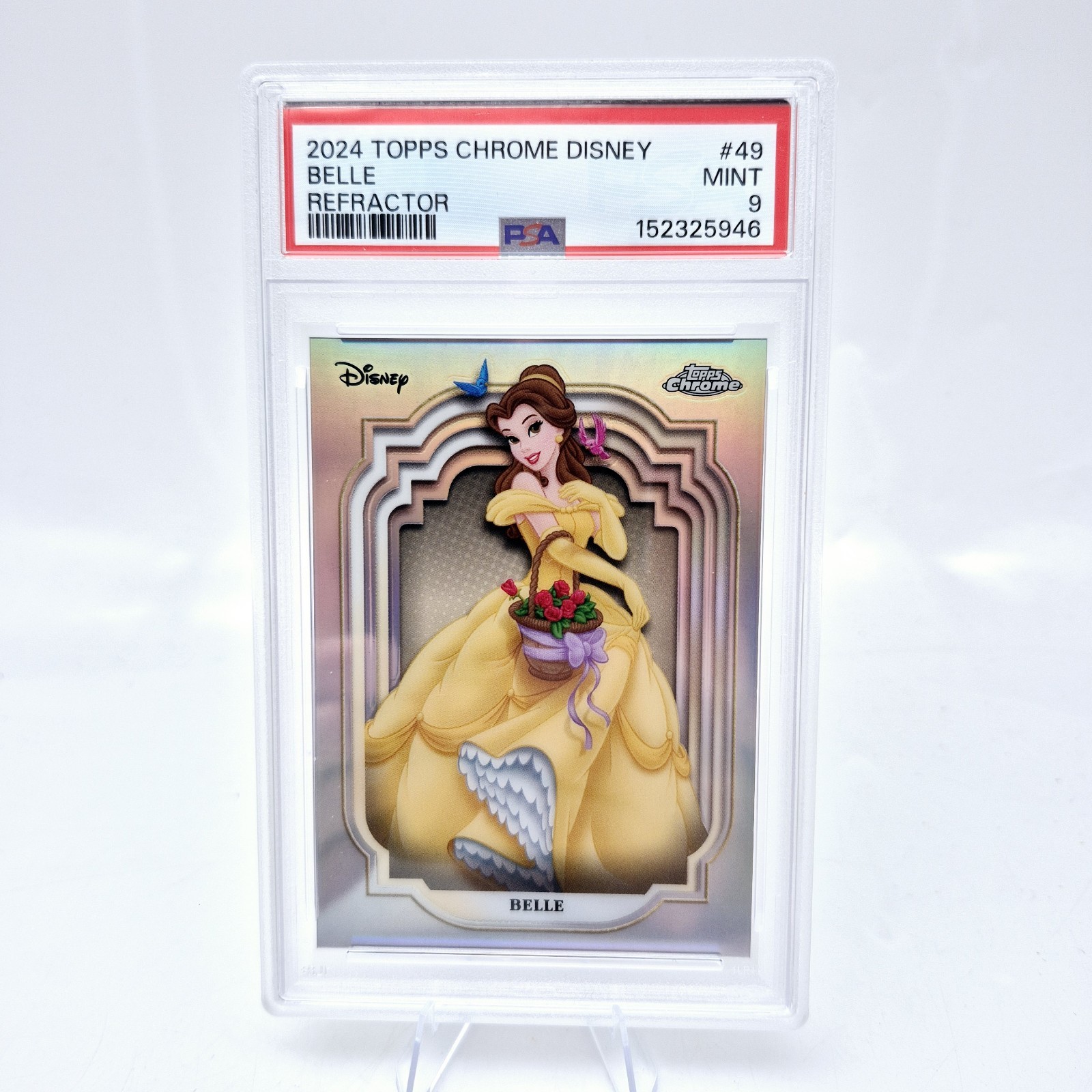 2024 Topps Chrome Disney Belle #49 PSA 9 Refractor 