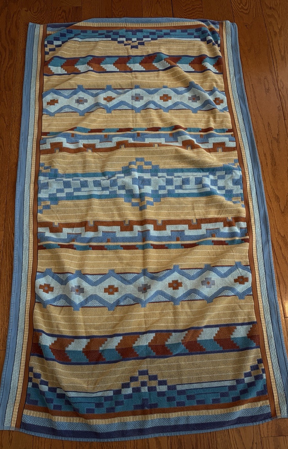 Vintage Southwestern Aztec Tribal Beach Towel Tropical Escape Brazil 34x60