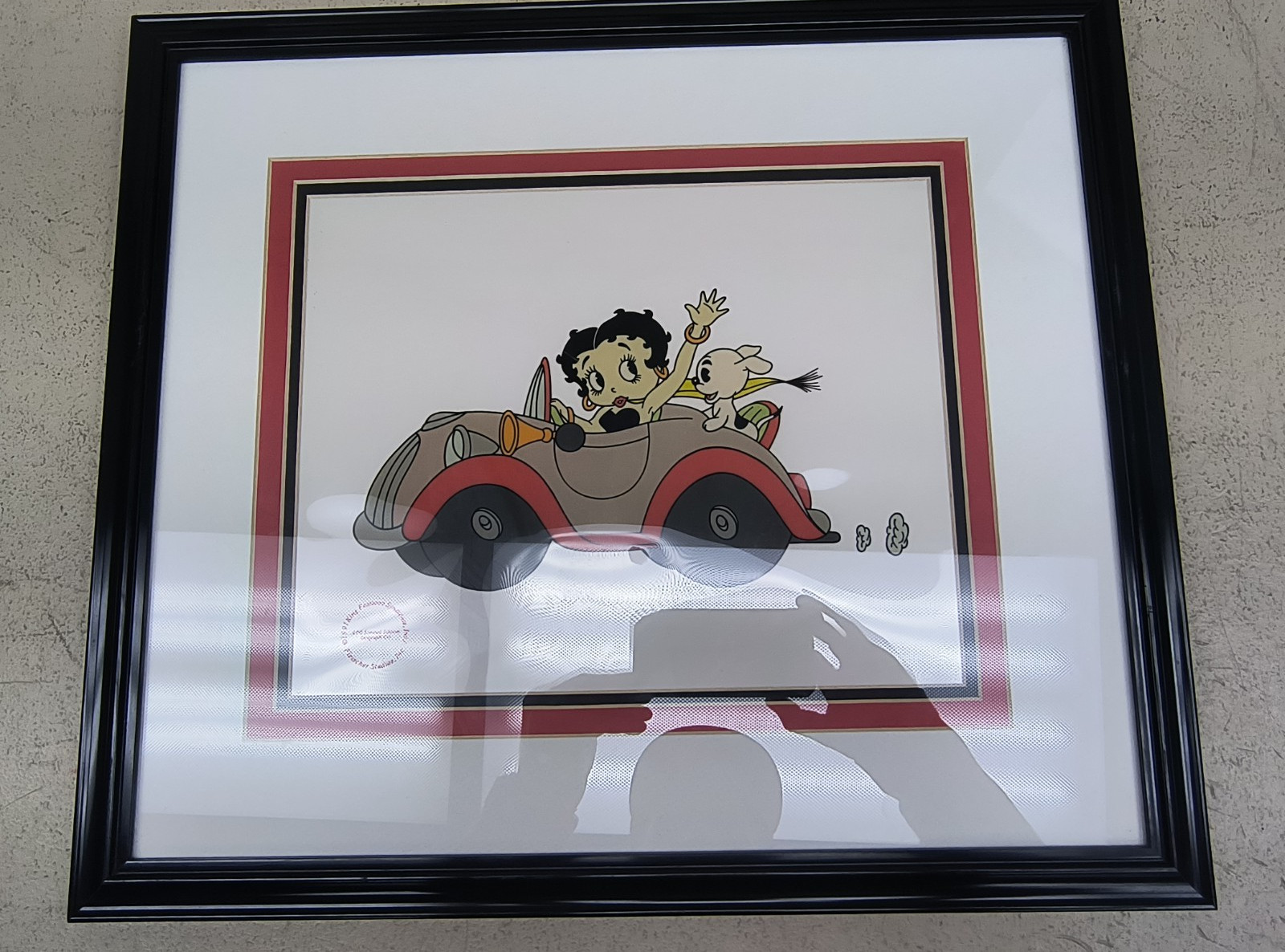 VTG 1991 King Features Syndicate Betty Boop “Sunday Drive” Serigraph Cell w/ COA VTG 1991 King Features Syndicate Betty Boop “Sunday Drive” Serigraph Cell w/ COA