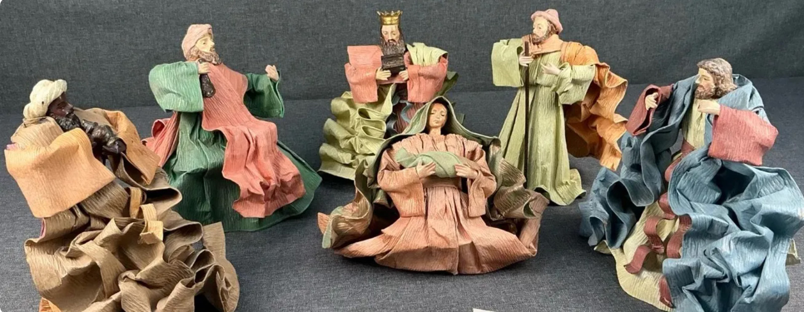 Vintage Silvestri Paper Mache Nativity Set 6 Pc Christmas Figures Philippines 1 Vintage Silvestri Paper Mache Nativity Set 6 Pc Christmas Figures Philippines 1