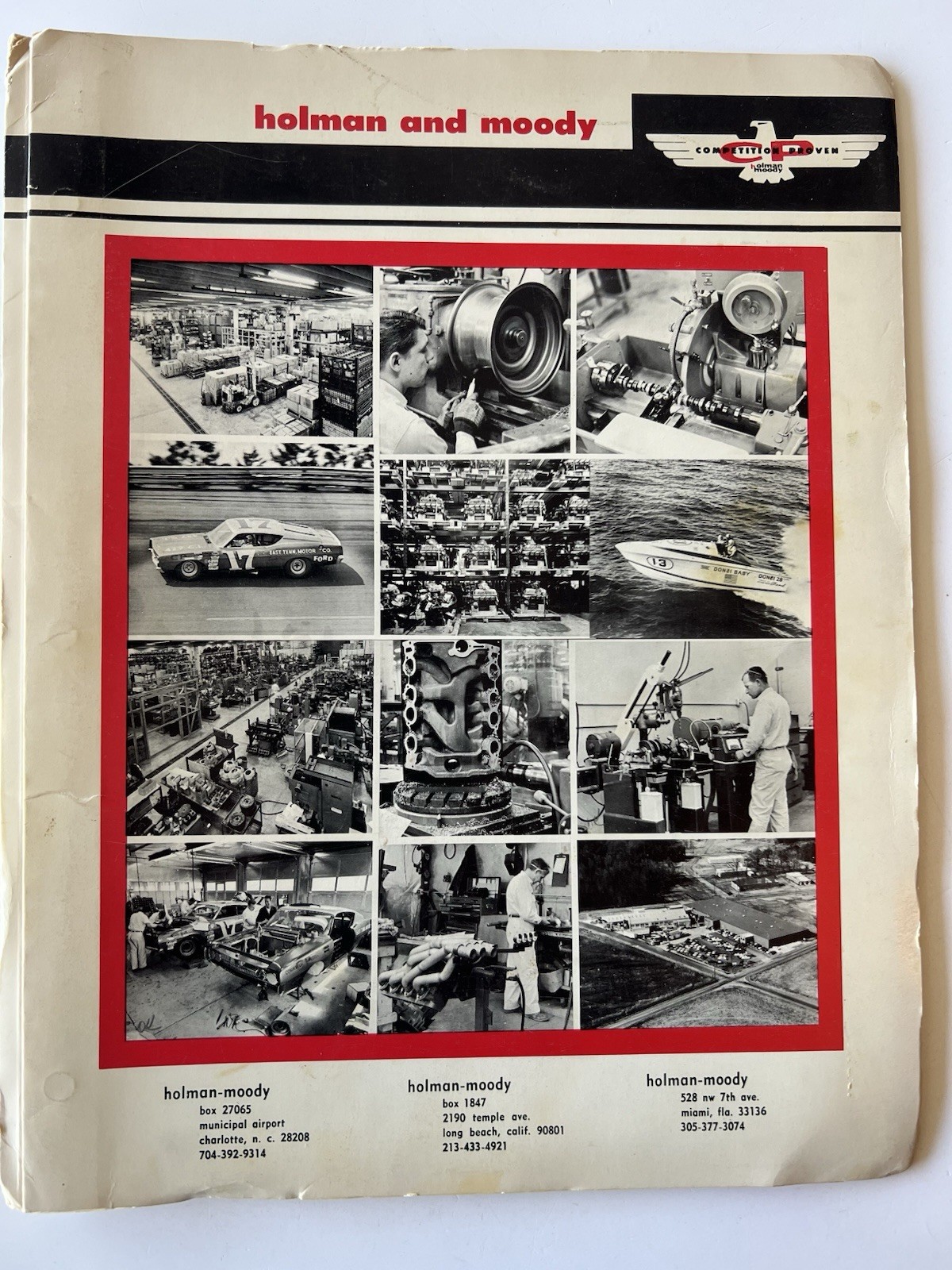 Holman Moody High Performance Parts Illustrations Catalog 1969 Ford NASCAR GT40