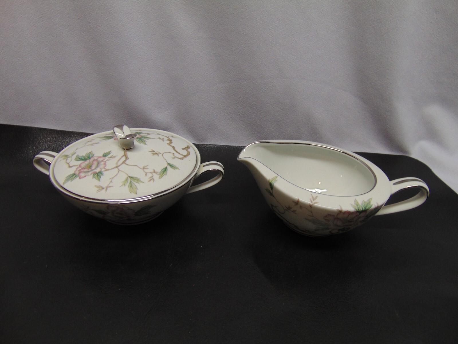 Noritake China Chatham sugar bowl and Creamer #5502 Japan 176132 rose design