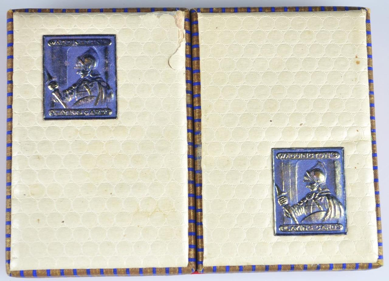 VINTAGE WADDINGTON'S QUEEN ELIZABETH TWO DECK PLAYING CARD SET-UNOPENED-ENGLAND
