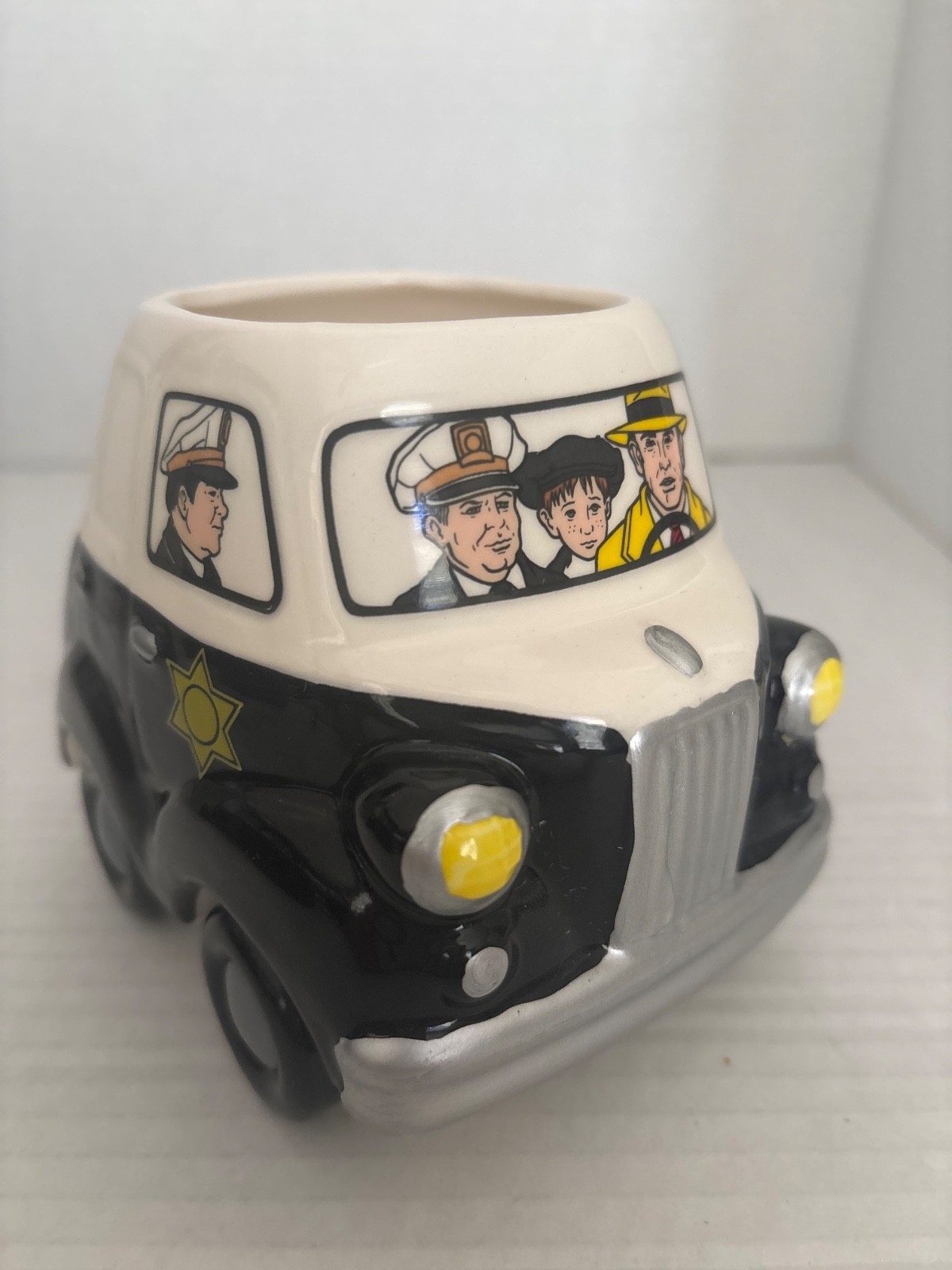 Applause Dick Tracy 1990 Vintage Coffee Mug Police Car W Wheels Made In Korea