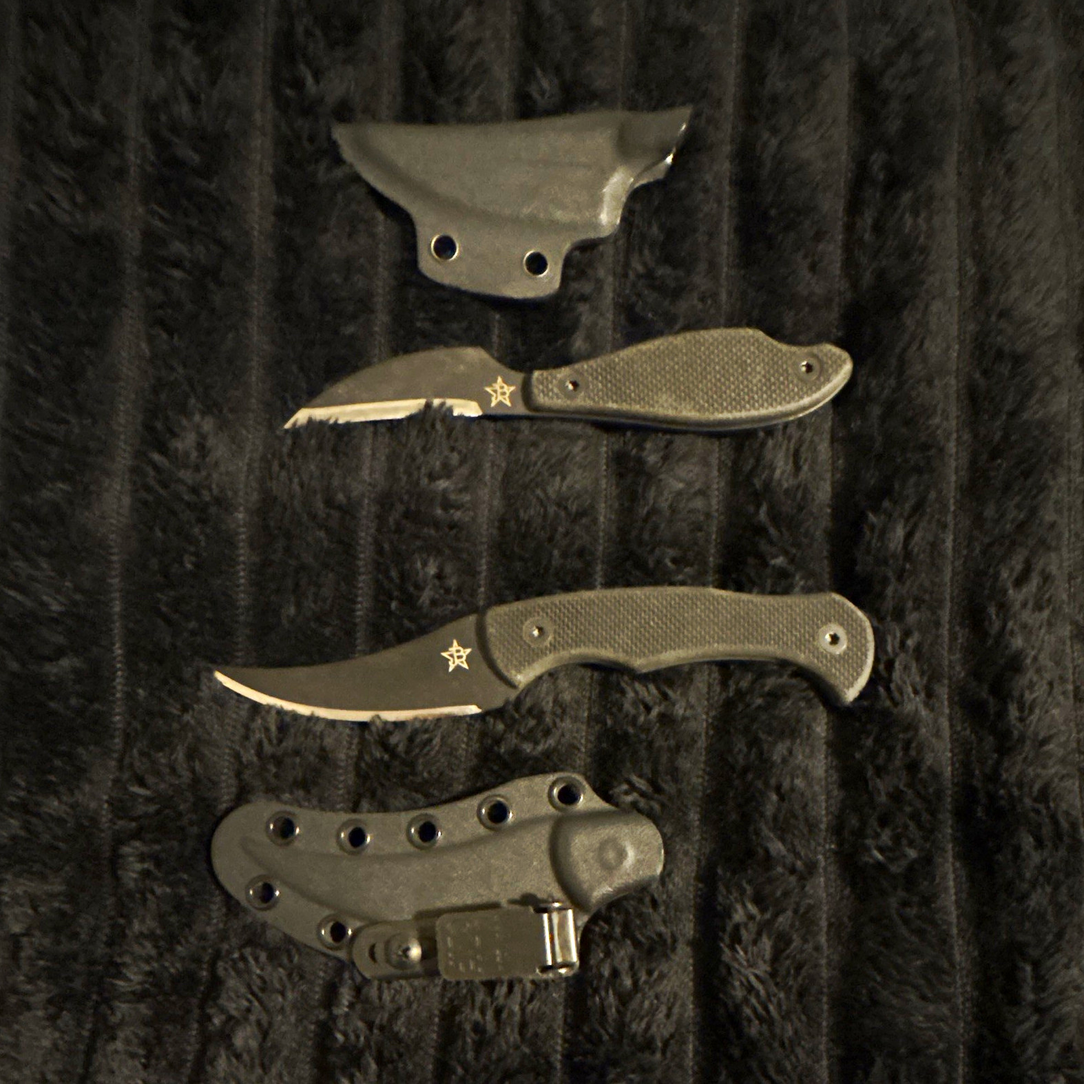 JB Knife and Tool Fixed Blade set.  Ditch Pik and Ditch Sakit knives set.