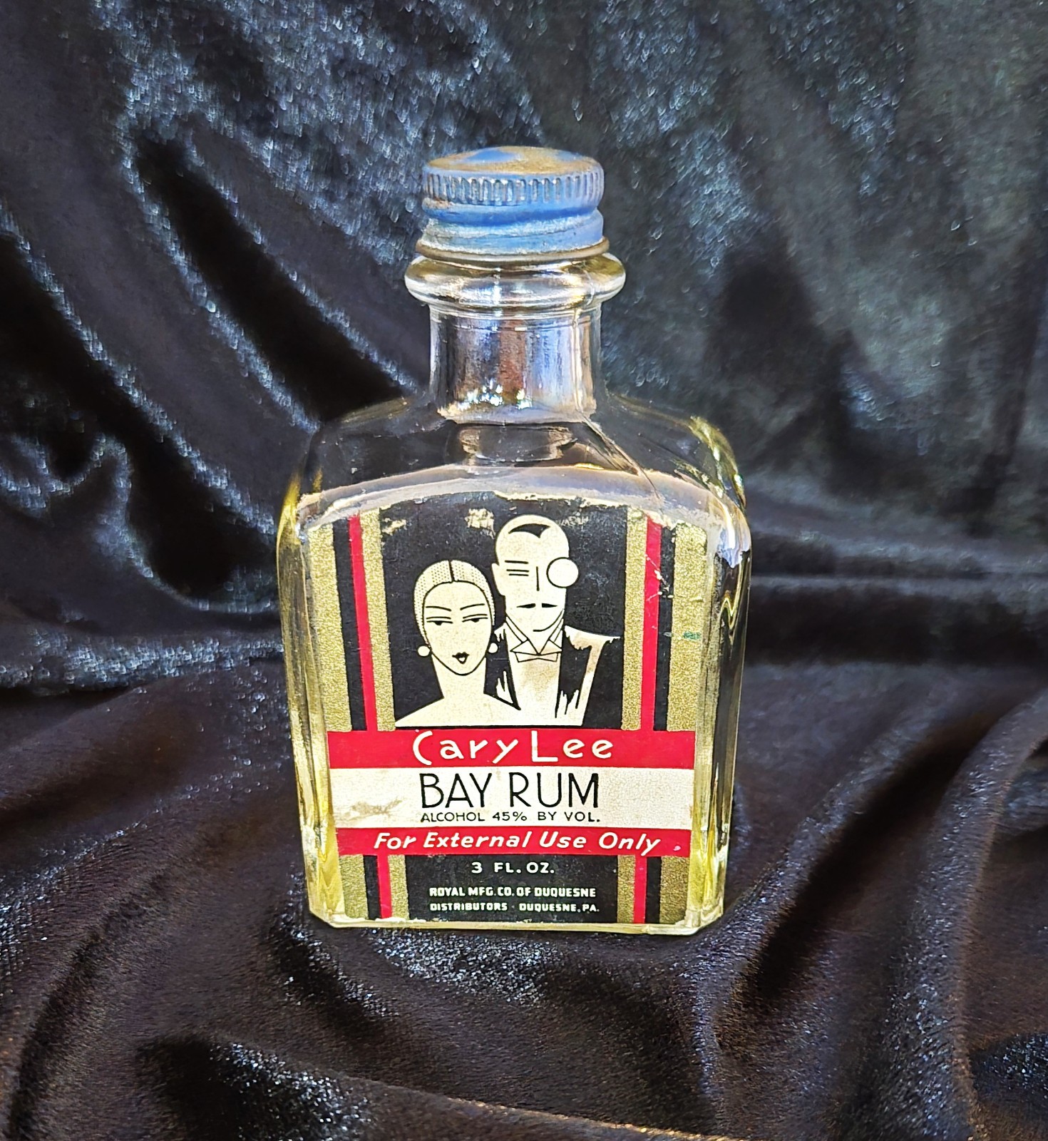 RARE Antique Cary Lee Bay Rum – Royal Mfg. Co., Duquesne PA – c. 1930s