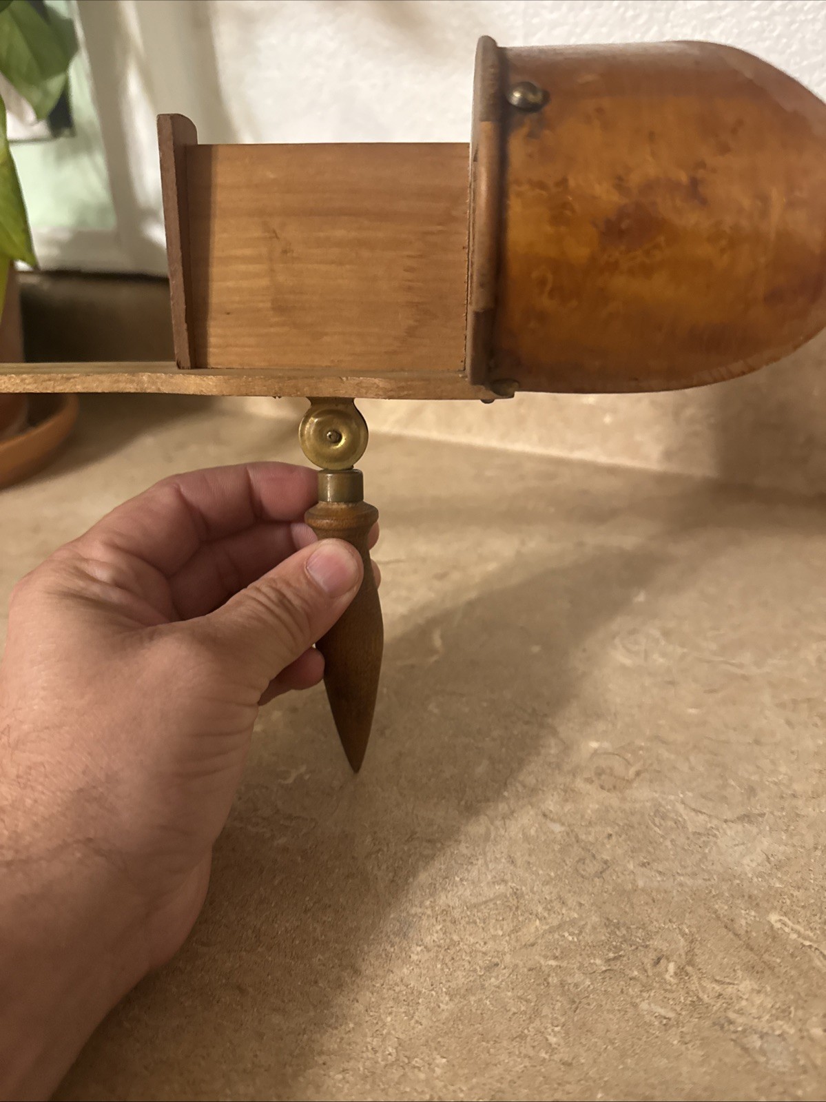 antique Holmes-style stereoscope viewer FOR PARTS