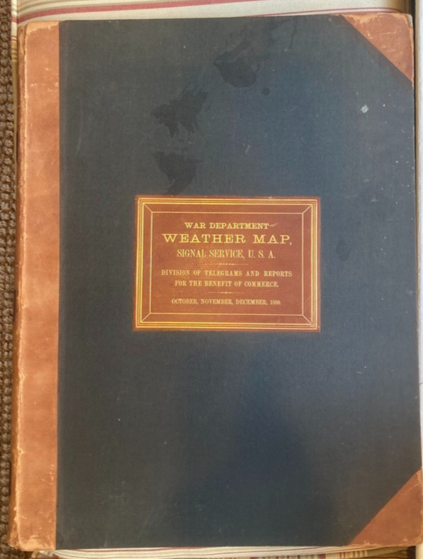1880 US Army Signal Service Weather Maps Folio Archive 270+ War Dept Maps