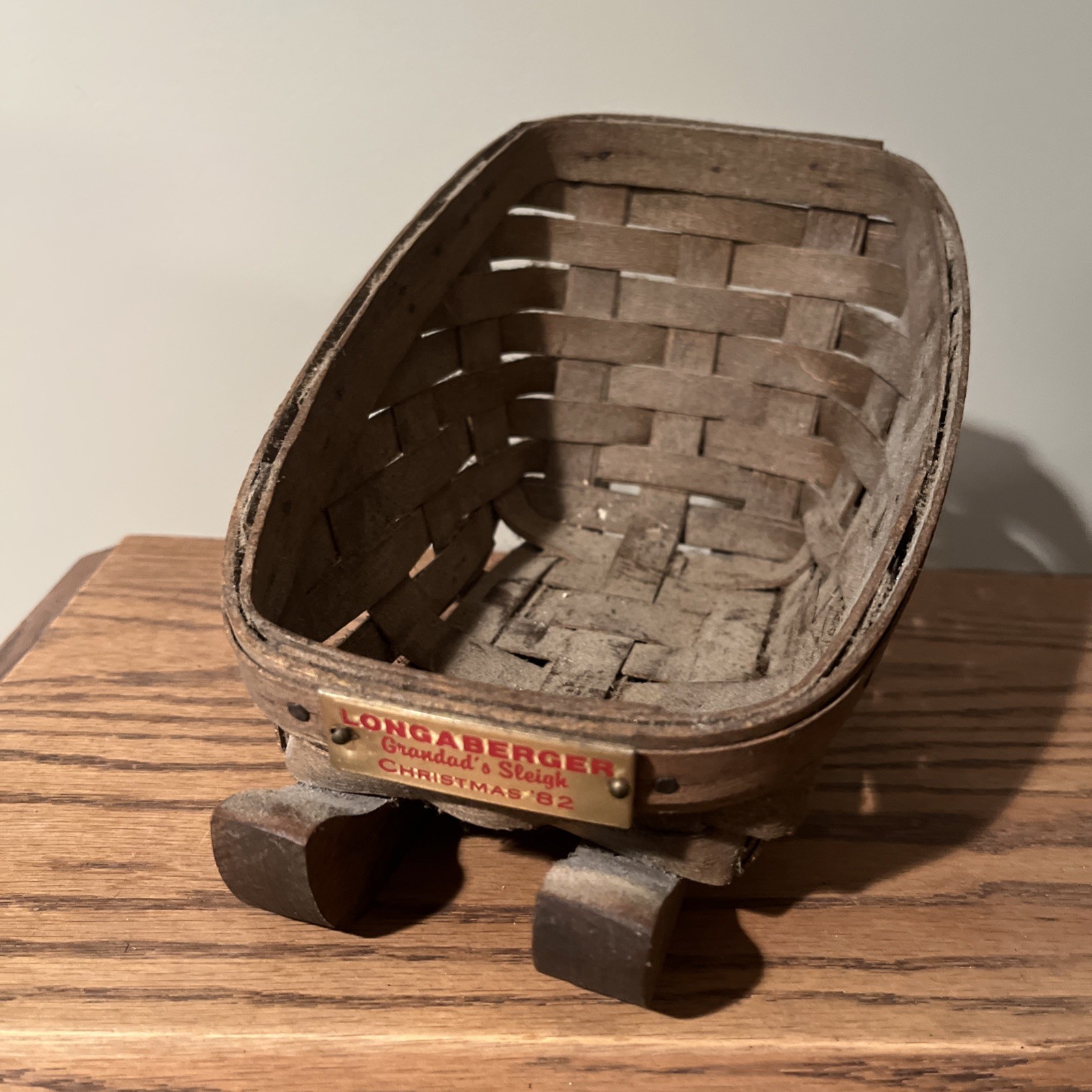 Longaberger Grandad\'s Sleigh Basket - 1982 Christmas Collection - Rare 