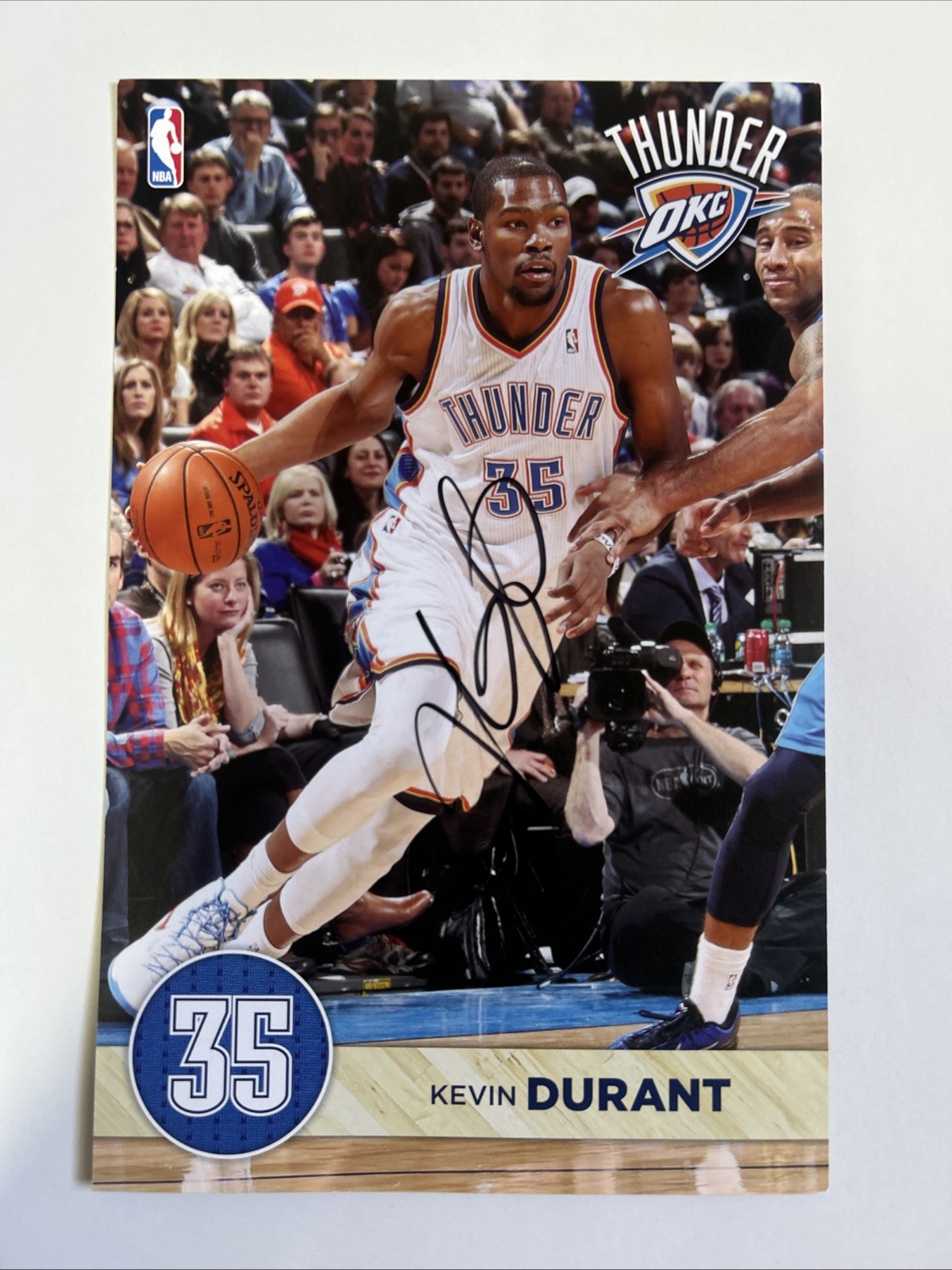 Kevin Durant Oklahoma Thunder Signed Poster 8x5 Authenticated / Provided By OKC