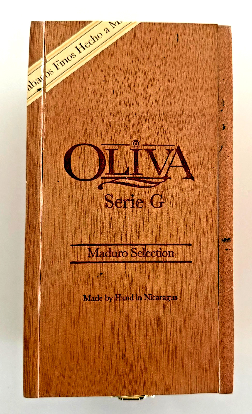 Oliva Serie G Maduro Selection Churchill Empty Wood Cigar Box 7.25