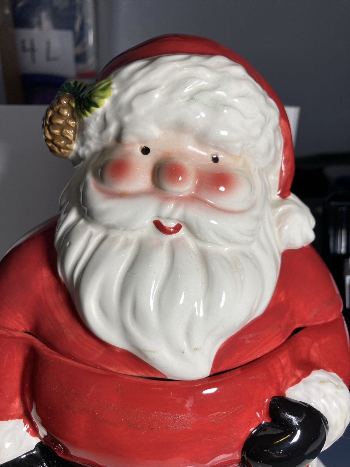 Vintage Ceramic Santa Claus Cookie Jar 10 1/2 Inches Tall Vintage Ceramic Santa Claus Cookie Jar 10 1/2 Inches Tall