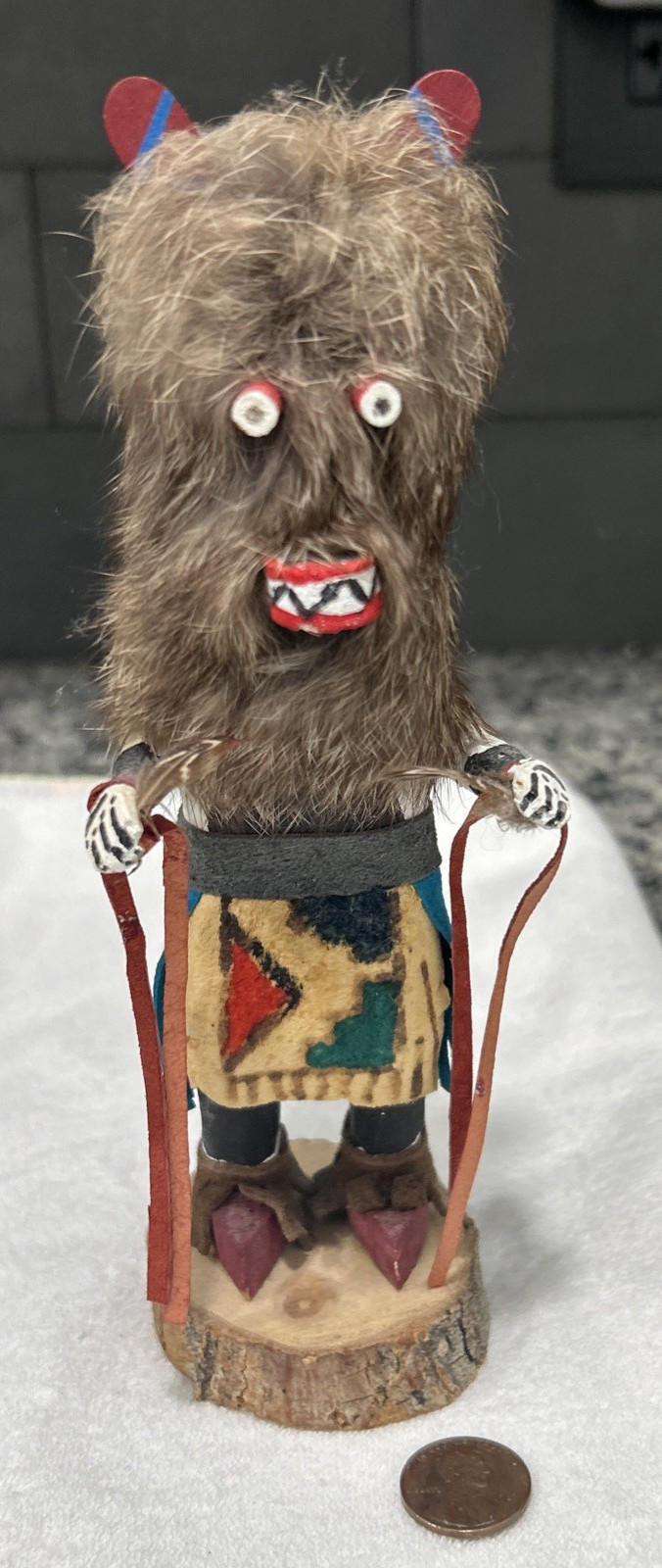 Vintage RB Walthall White Buffalo Kachina Doll Signed Native American Folk Art Vintage RB Walthall White Buffalo Kachina Doll Signed Native American Folk Art