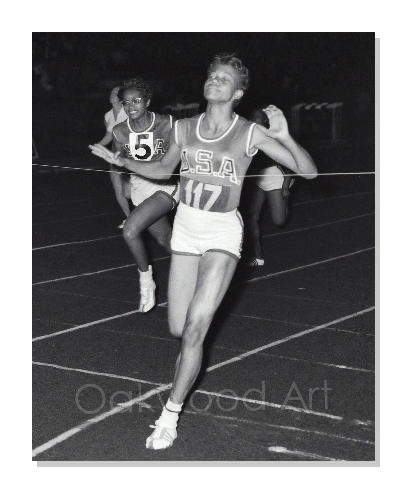 WILMA RUDOLPH Winning a Race at the 1960 Olympics, Vintage Photo Print