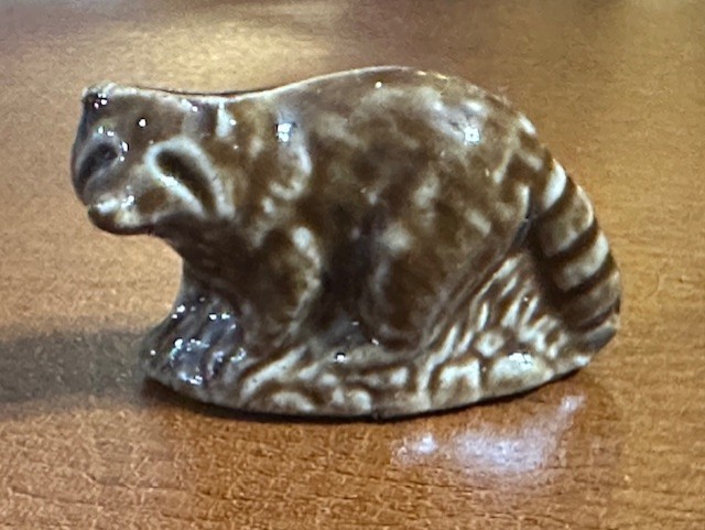 Raccoon English Wade Figurine Miniature Porcelain Solid Vintage