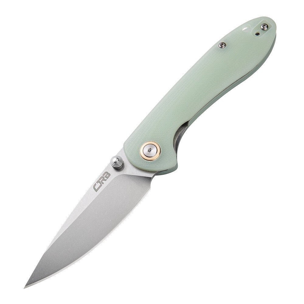 CJRB Small Feldspar Linerlock Jade Folding Pocket Knife - J1912S-NTG