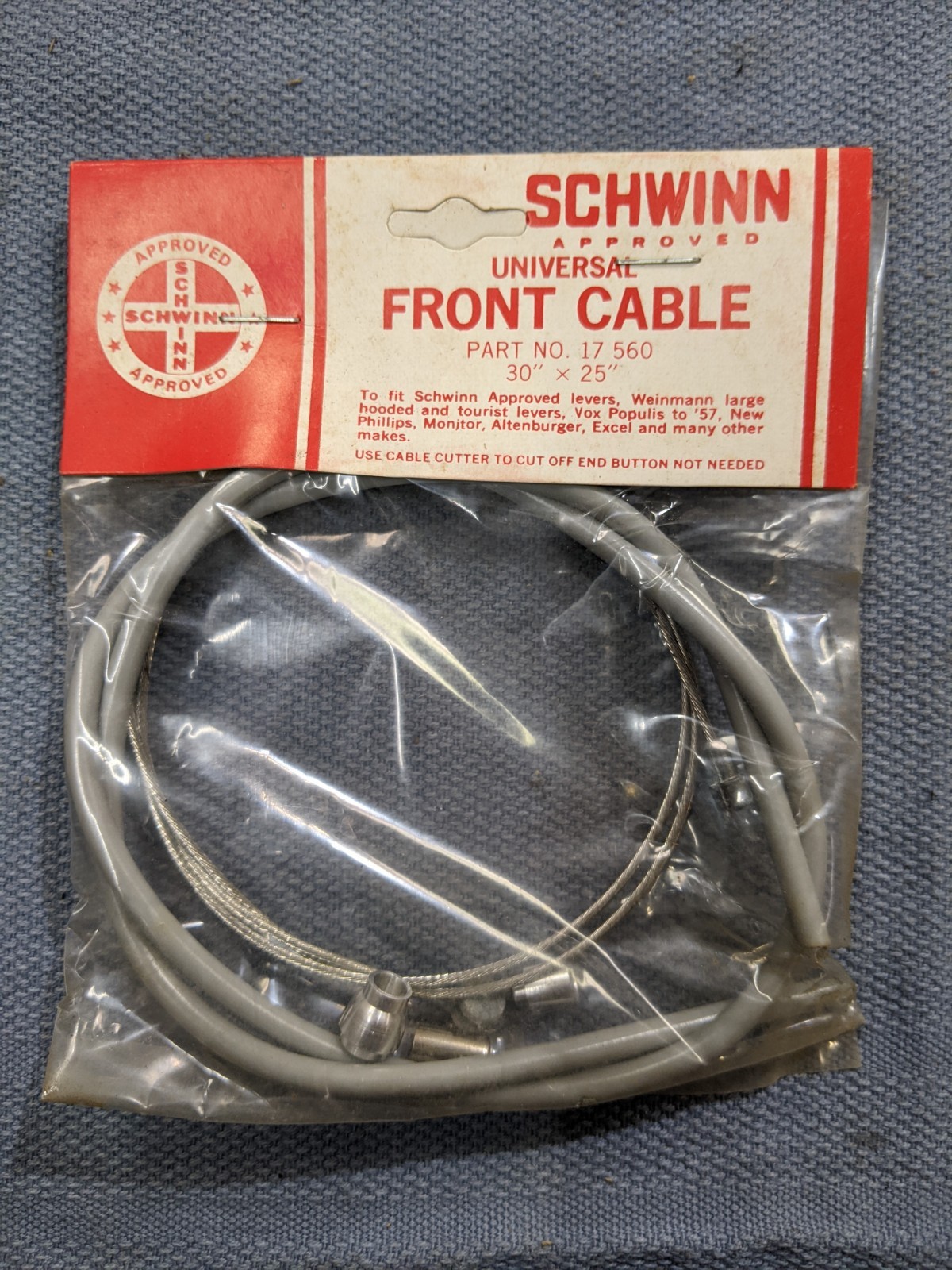 NOS Schwinn Approved Front Brake Cable & Housing Kit 17 560 30\