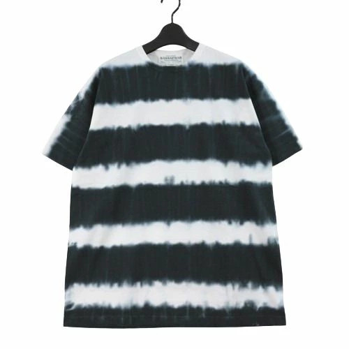 SASSAFRAS 24AW Custom Stratum T White Cotton TieDye Border S (Ages 14+)