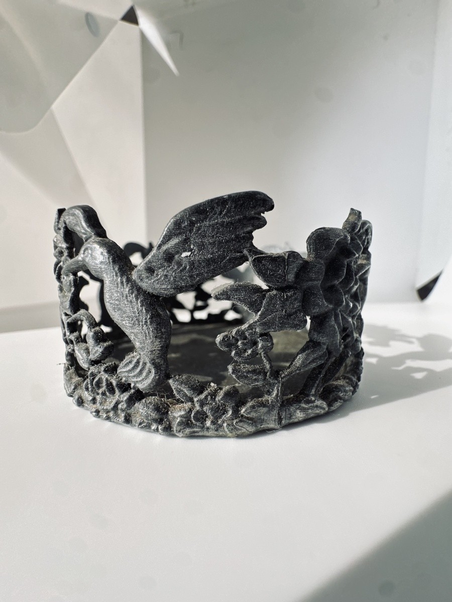 Vintage 1998 Scents & Accents Fine Pewter Hummingbird Candle Holder 