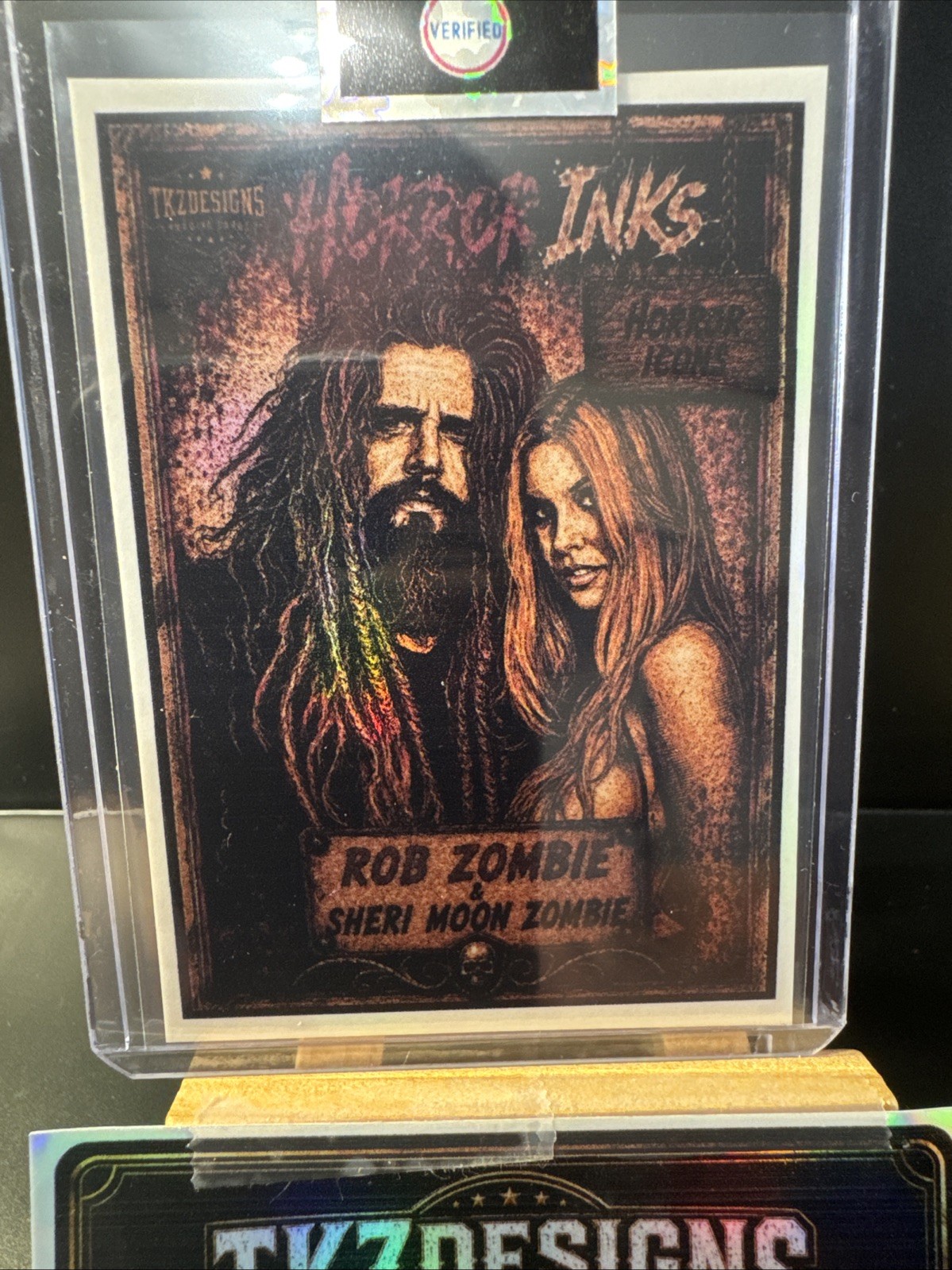 2026 Tkzdesigns Artist Signed Horror inks Rob Zombie & Sheri Moon Zombie RSZ-1