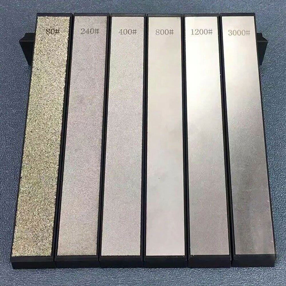 6Pcs Grit Diamond Stone Knife Sharpener Household Kitchen Sharpening System USA