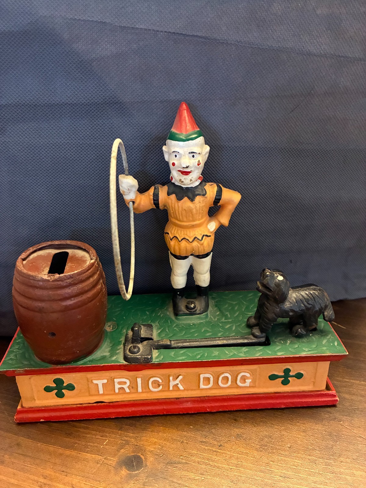 Vintage Cast Iron Trick Dog Coin Bank Vintage Cast Iron Trick Dog Coin Bank