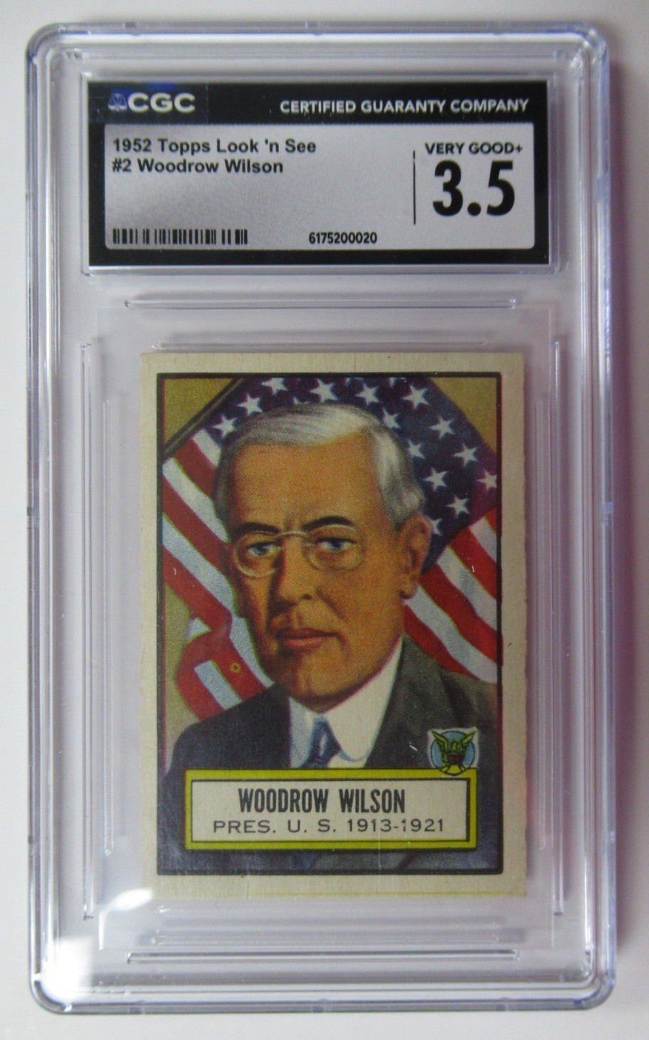 1952 Topps Look \'n See Woodrow Wilson #2 CGC 3.5