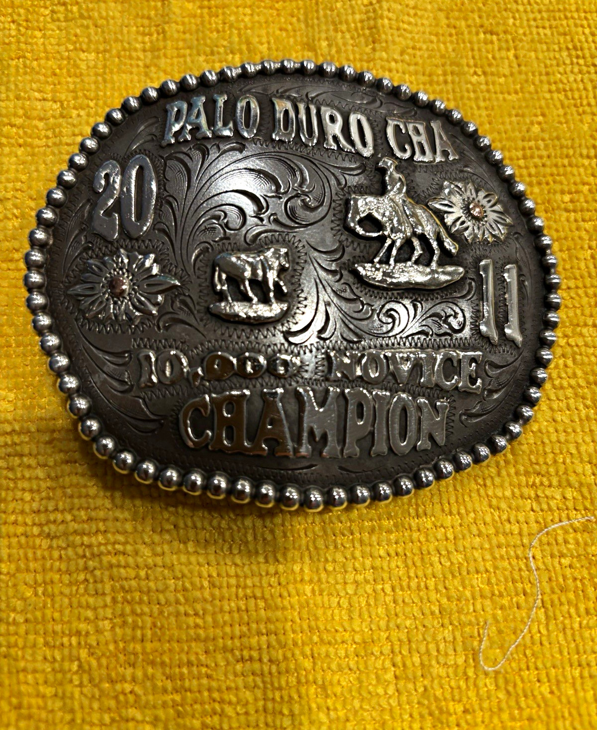 Kerry Kelley 2011 Palo Duro Cutting Horse Novice Champion Belt Buckle Kerrville