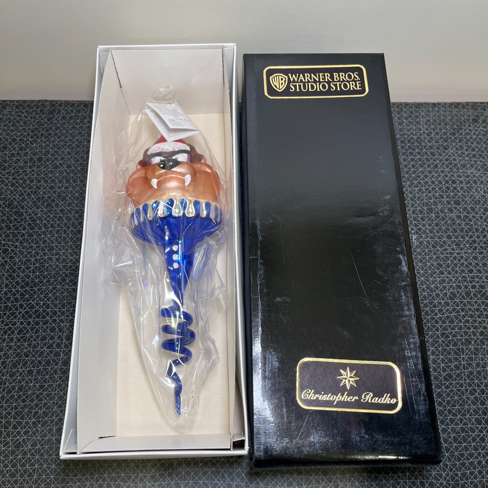 Radko Warner Bros Ornament Santa Taz Sprite Blue Icicle 134 LTD ed, NEW MINT