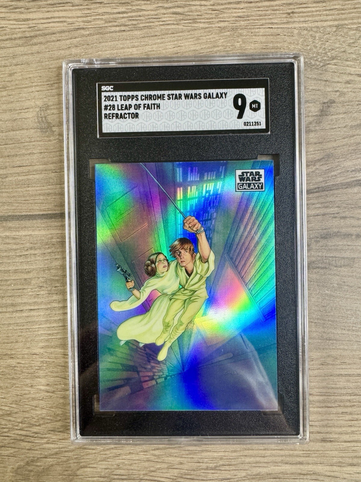 2021 Star Wars Galaxy Leap of Faith Refractor SGC (PSA) 9