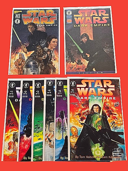 Star Wars Dark Empire #1-6 Complete Set 1991-92 Signed Wizard Ace Dark Horse