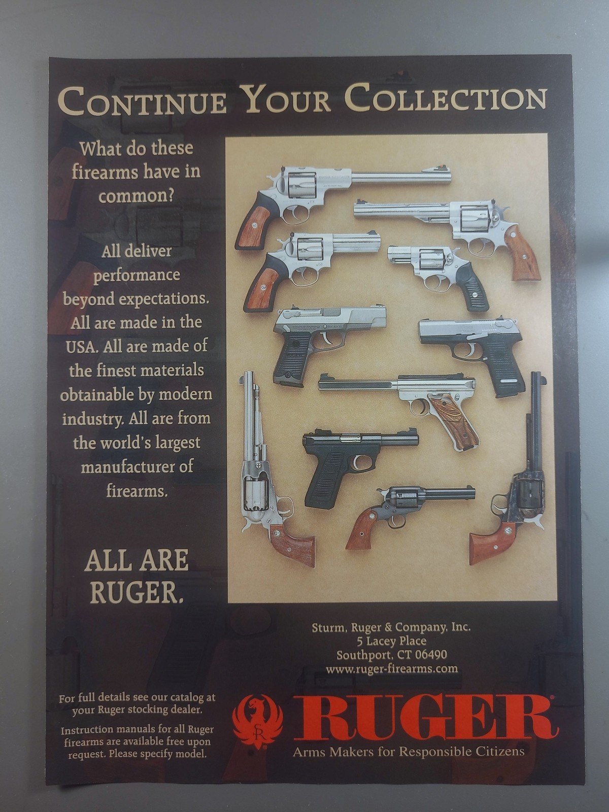 1997 Ruger Pistols Advertisement - Continue your Collection
