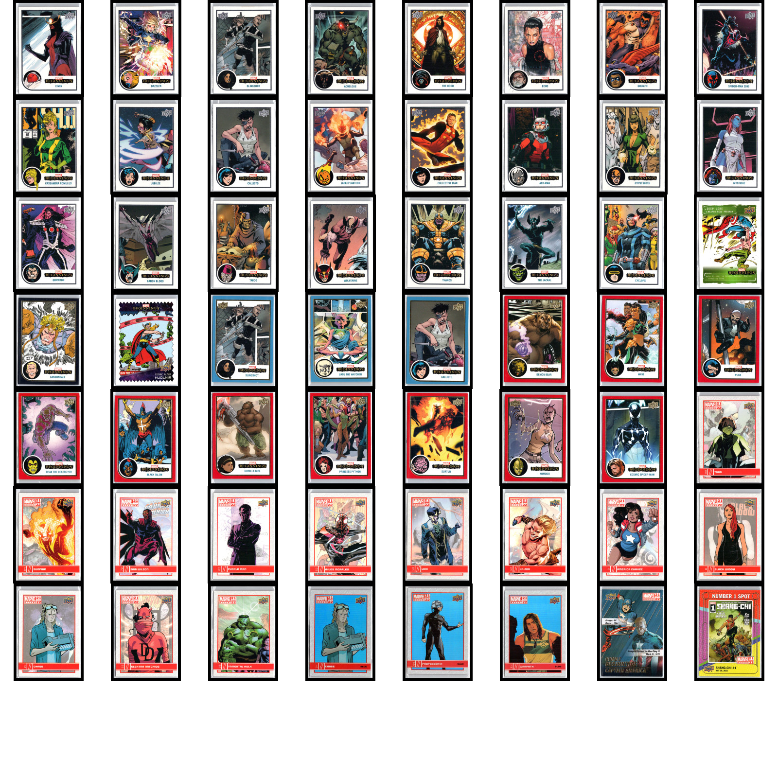 2020-21 Upper Deck Marvel Annual & New Beginnings Base Inserts Lot 110+ Cards NM 2020-21 Upper Deck Marvel Annual & New Beginnings Base Inserts Lot 110+ Cards NM