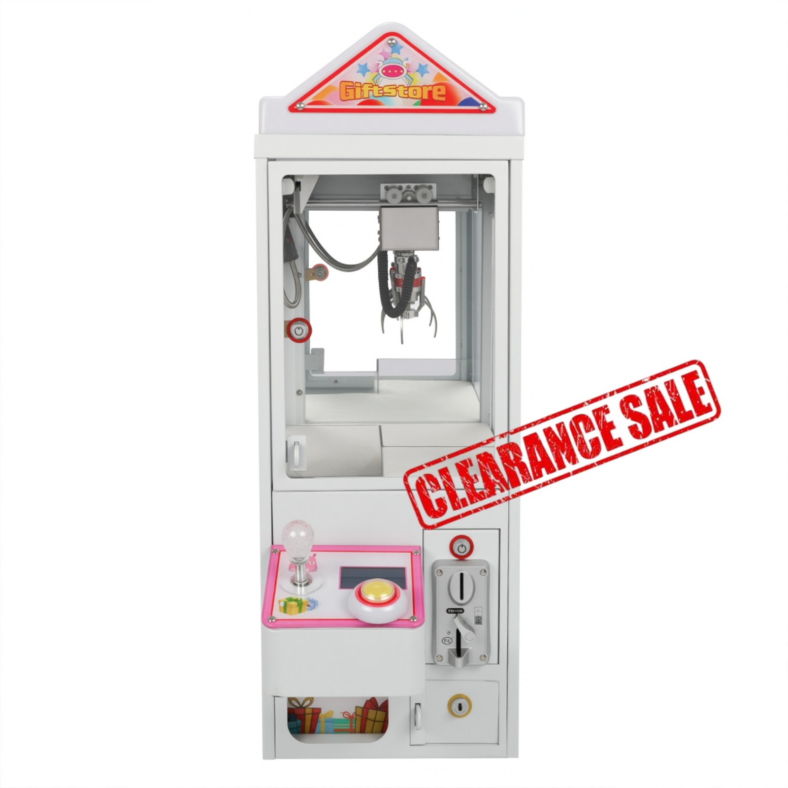 Mini Claw Crane Machine Candy Plush Toy Grabber Flashing Lights Shake-proof New