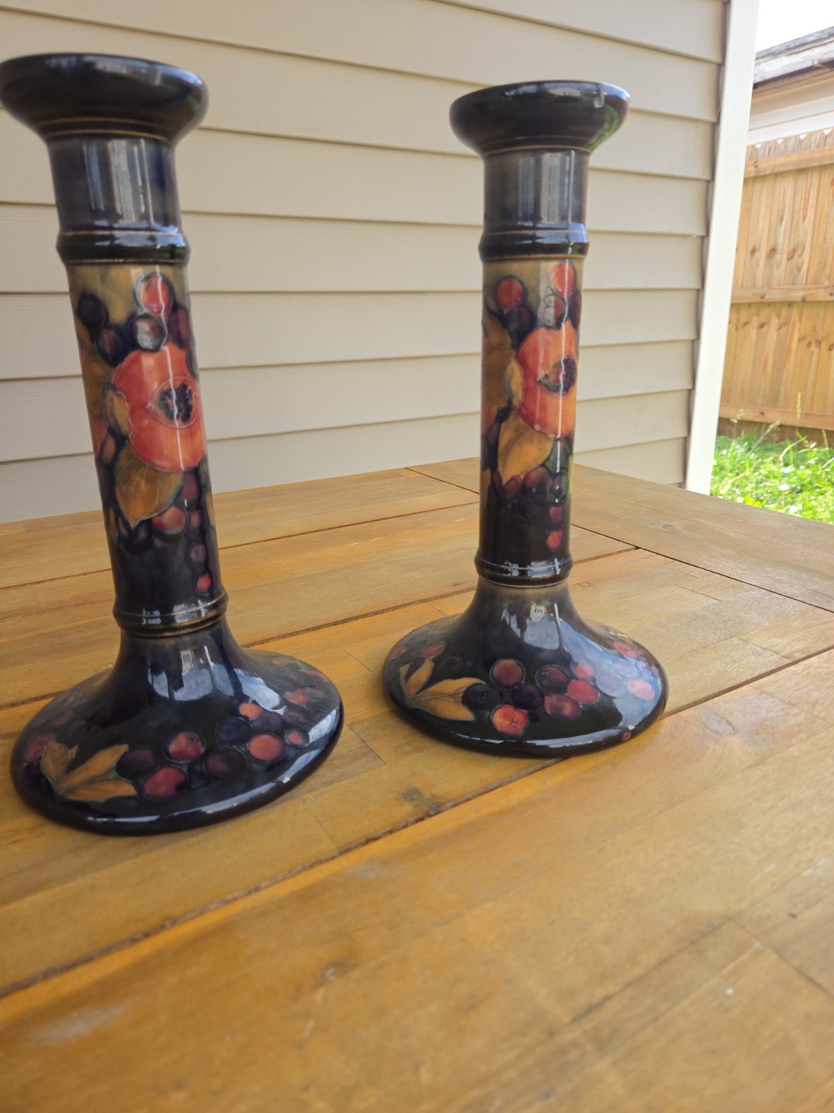 william moorcroft Candlestick Holders
