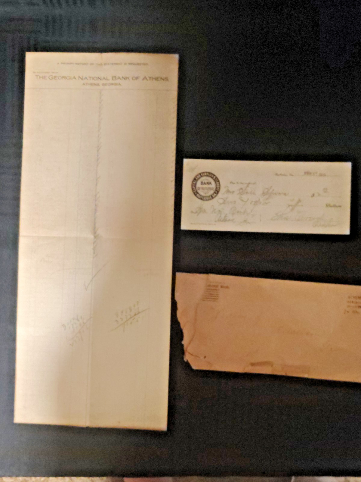 1914 Georgia Bank Check Ledger Envelope Rutledge Athens GA Vintage Document Lot 1914 Georgia Bank Check Ledger Envelope Rutledge Athens GA Vintage Document Lot