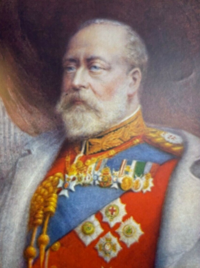 1910 Vintage Magazine Illustration King Edward VII
