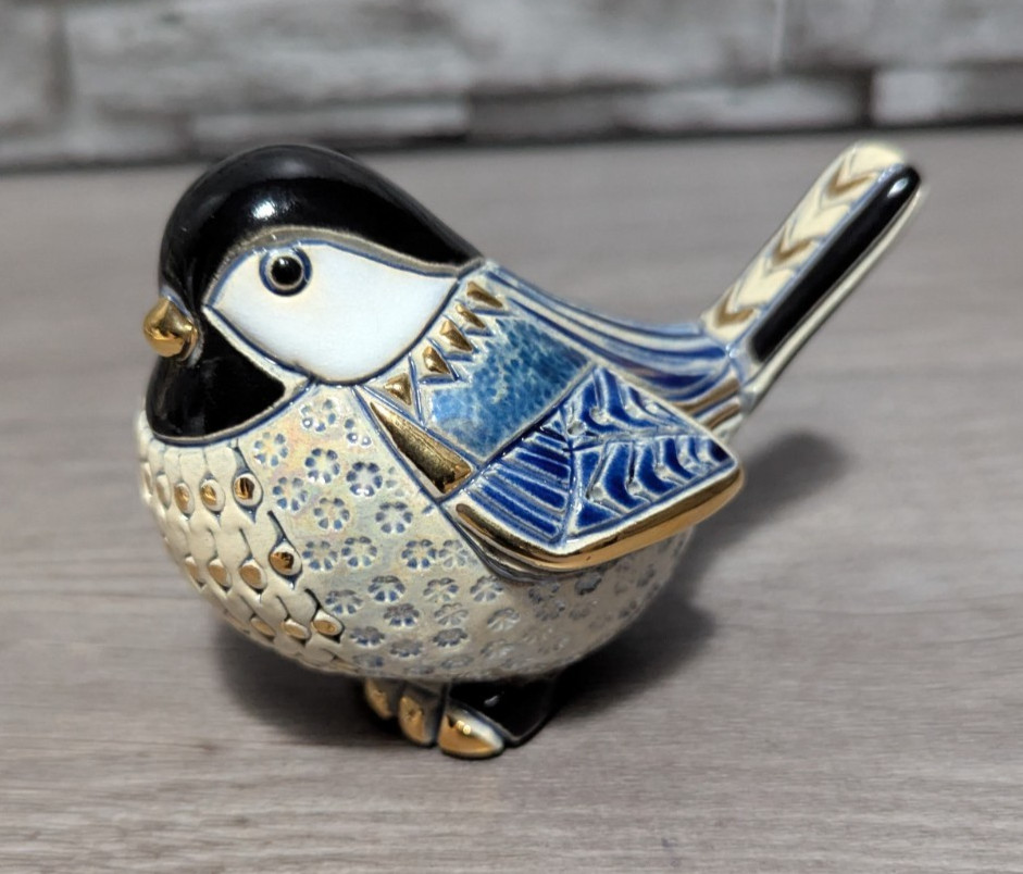 Vintage Artesania Rinconada Uruguay Blue & Gold 2.75\