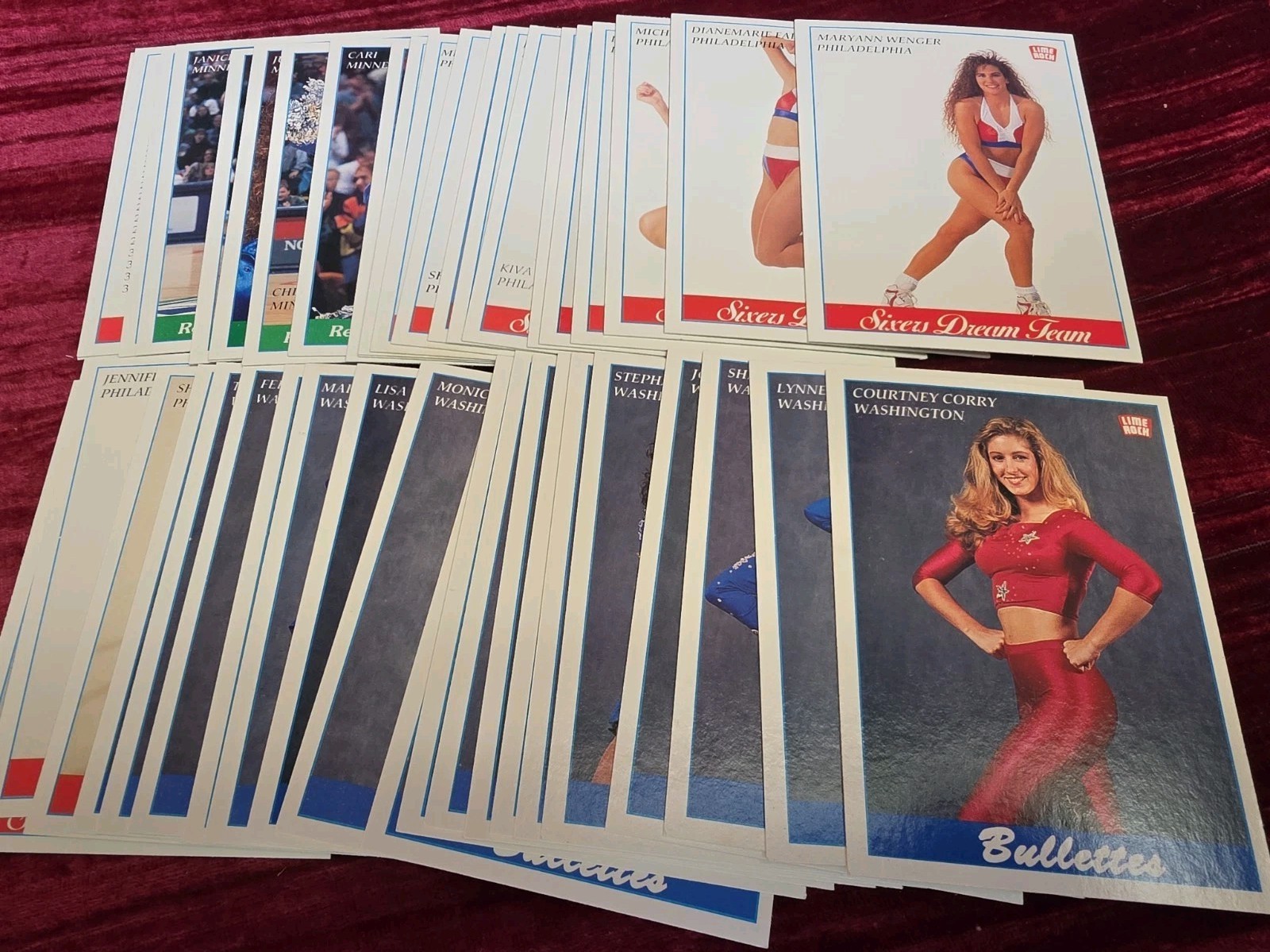 1991 Lime Rock NBA CHEERLEADERS Complete 1-44 Card Base Set CARDS VINTAGE RARE