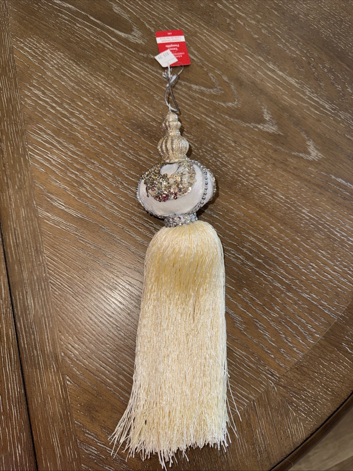 11” Beaded Tassel Christmas Holiday Ornament NWT $19.99 See Pics