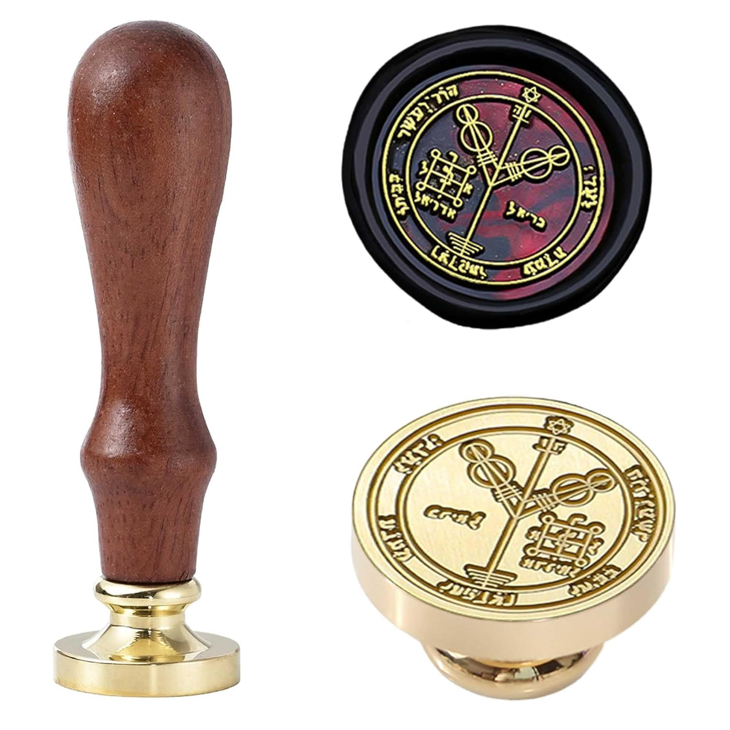 The Fourth Pentacle of Jupiter Wax Seal Stamp, a 0.98 Inch (25Mm) Removable Seal