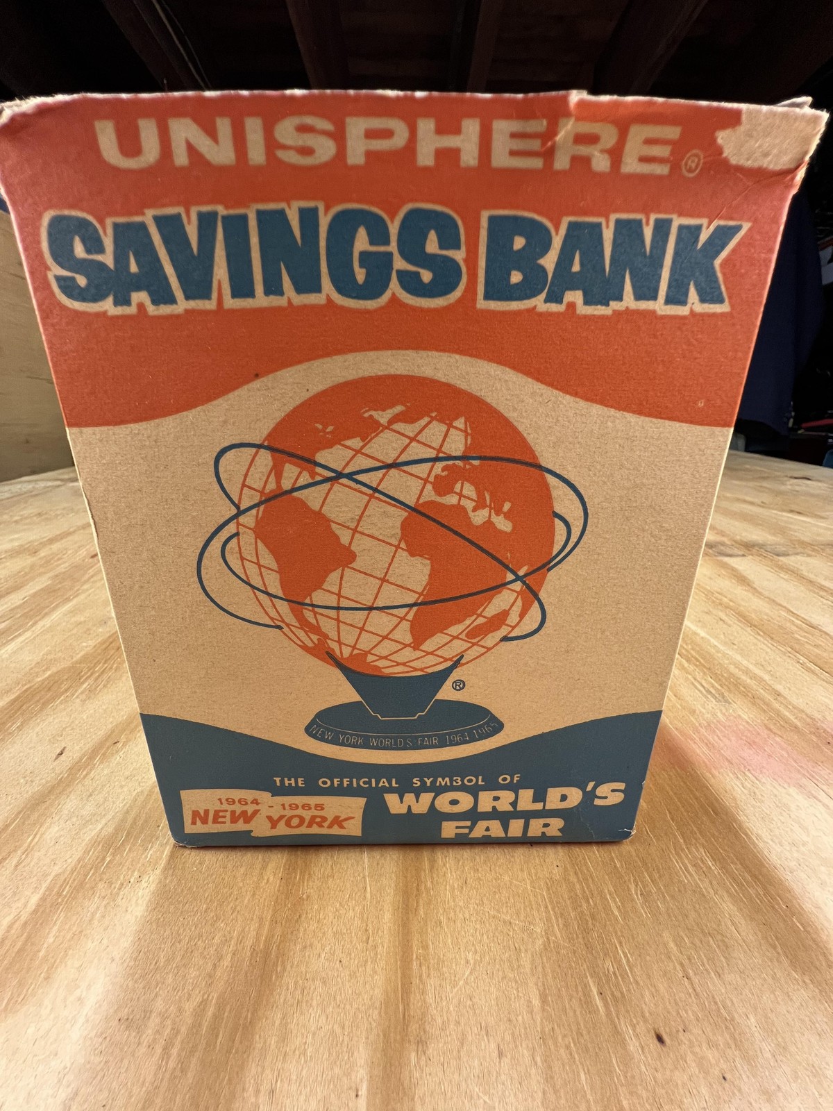 Vintage Unisphere Savings Bank World\'s Fair 1964-65 Box Instructions Made in USA