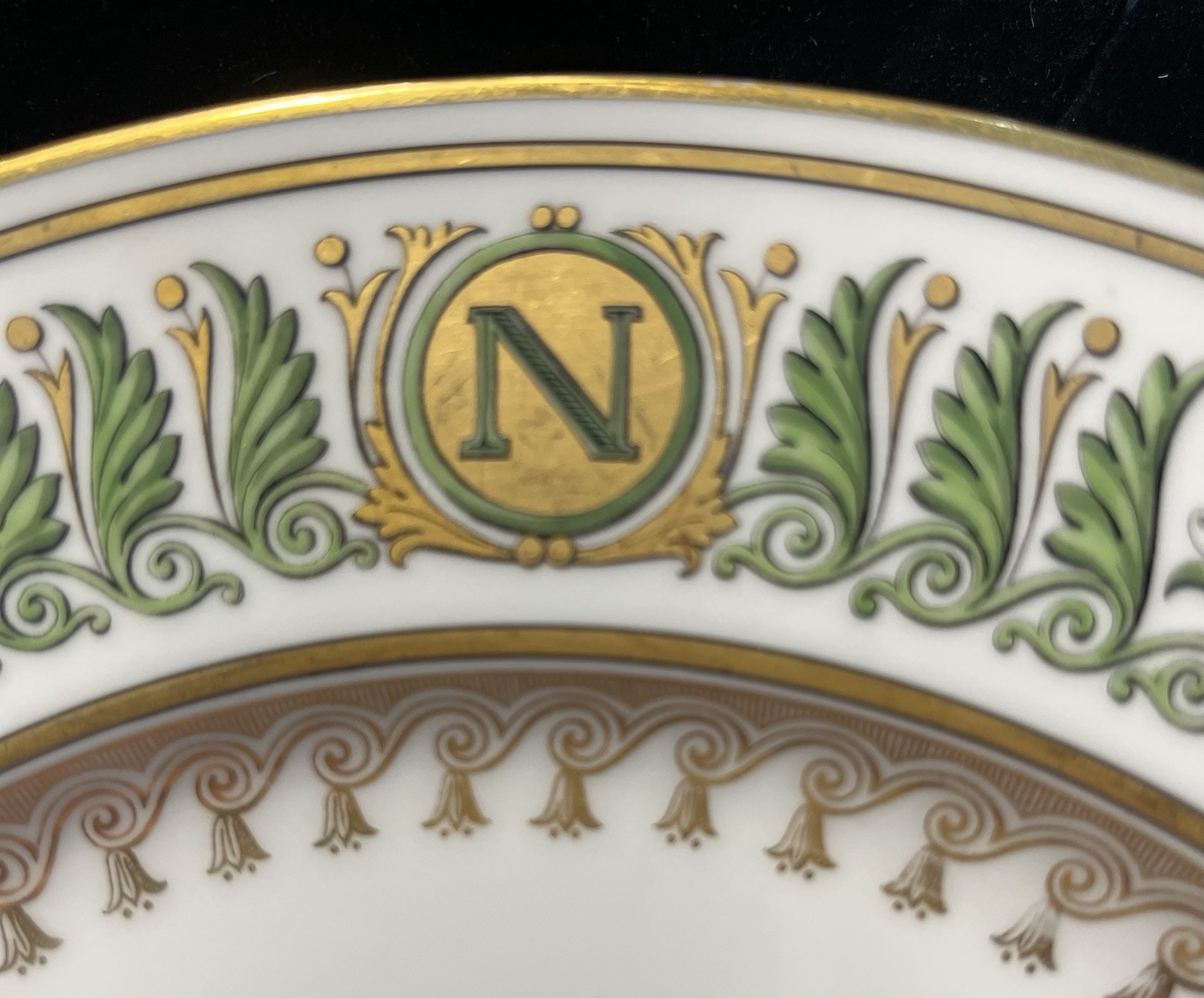 Antique Sevres Napolean III Imperial Porcelain Plate Gilt 10” 19th Century