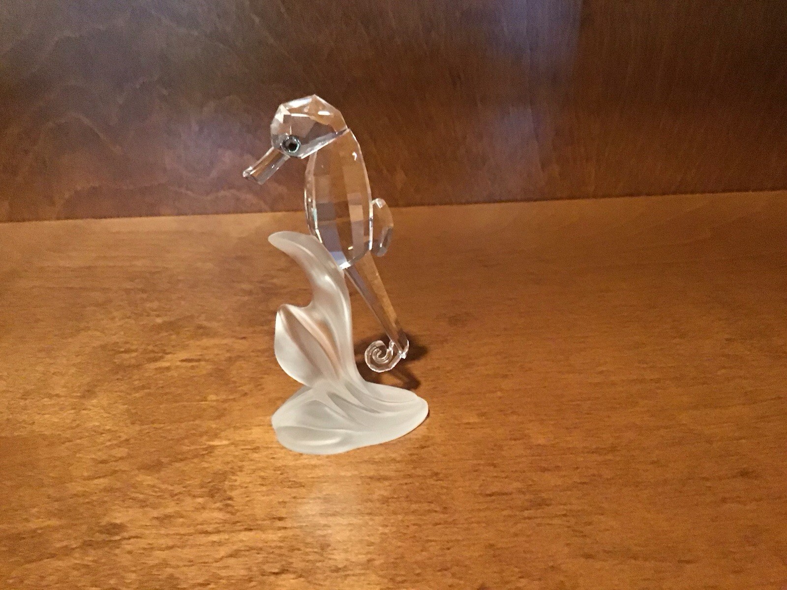 Swarovski Silver Crystal Glass Sea Horse w/ Box Made in Austria