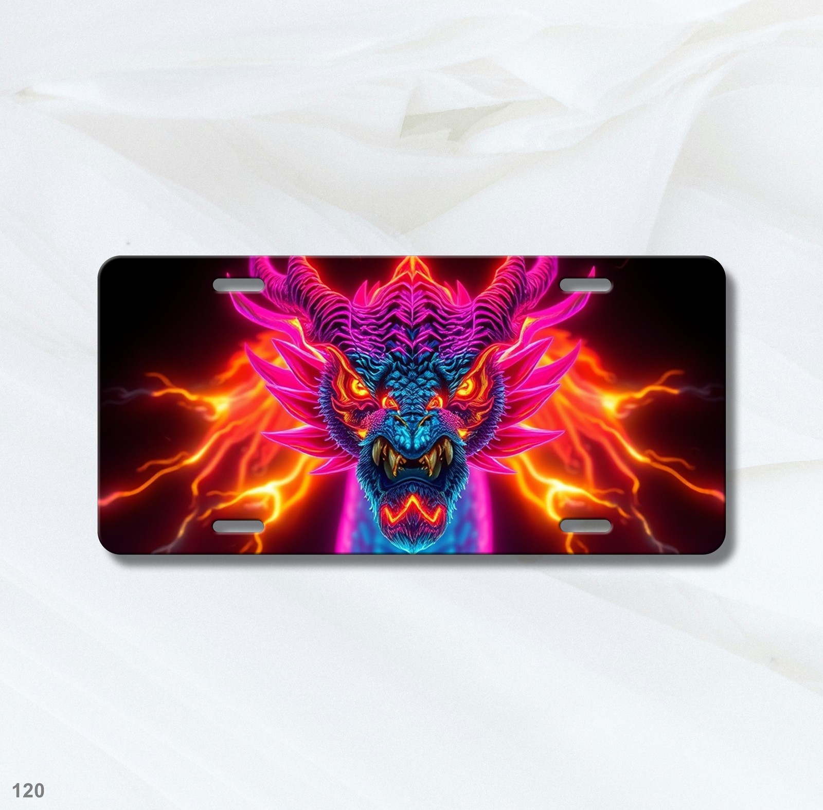 Dragon License Plate Mythical Dragon Graphic Custom Name Option Fantasy Decor