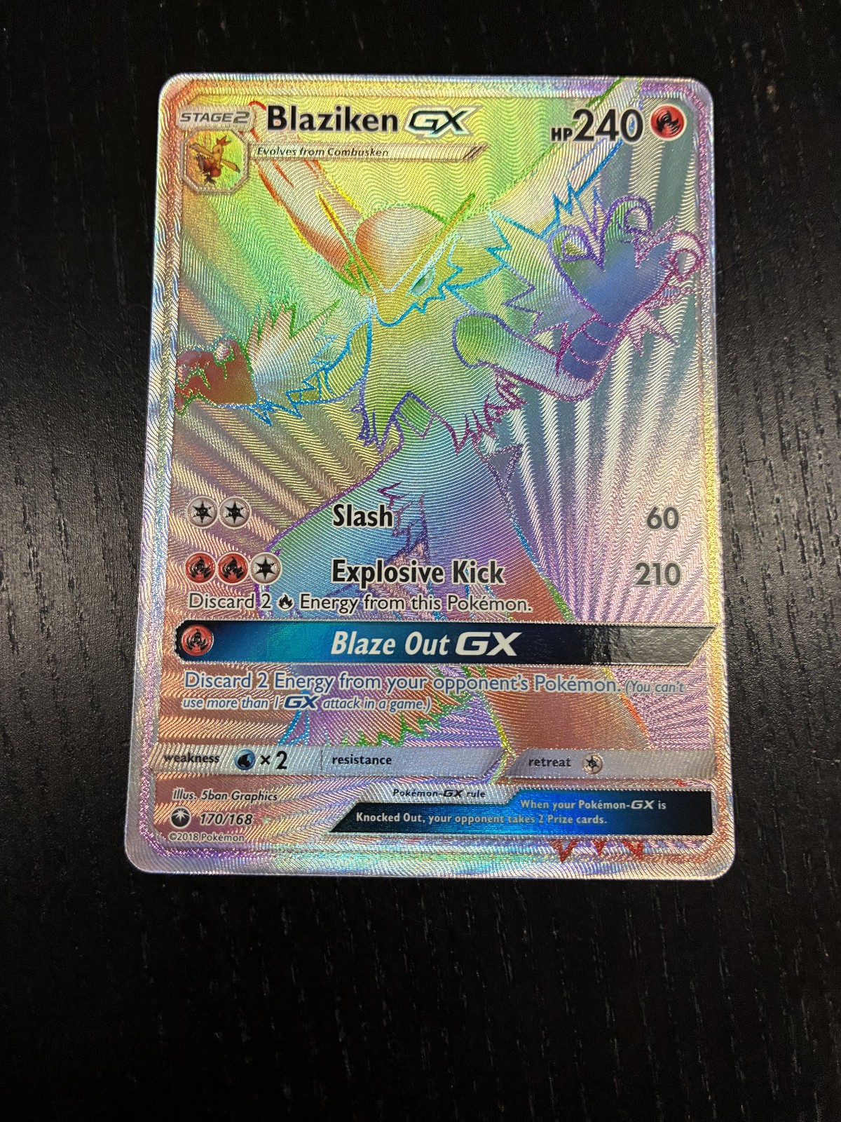 Blaziken GX (Secret) #170 NM(#1)  SM - Celestial StormPKM
