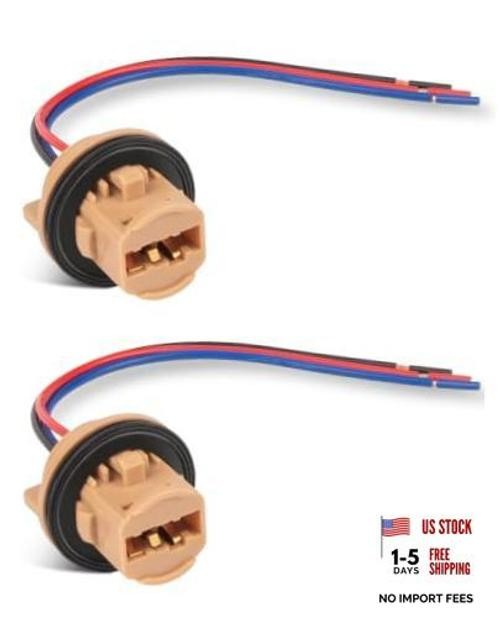 7443 T20 Automotive Brake Light Bulb Holder，3 Pin W21/5W Bulb Socket